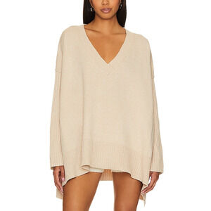 Free People 'Orion' Beige Tunic Sweater Size M